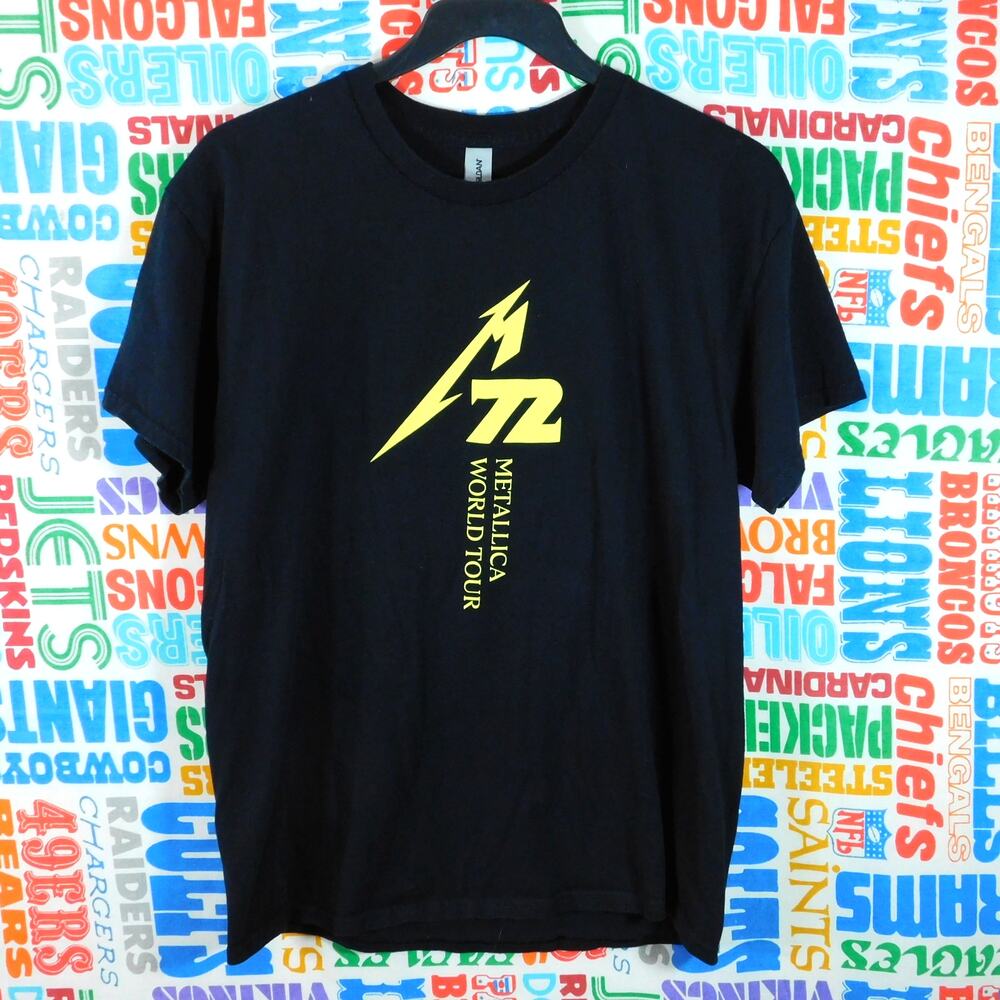 Metallica M72 World Tour 2023 2024 T Shirt Size L Double Sided Dates